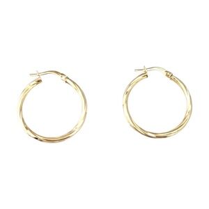 14K Yellow Gold Hoop Earrings #21757